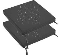 Lot de 2 Coussin de Siège Carré Imperméable - Extérieur/Jardin Galettes de Chaise Antidérapants Coussins de Chaises for Patio/Bistro/Terrasse/Cuisine/Bureau/Salle à Manger(2,18x18x4in/45x45x10cm)