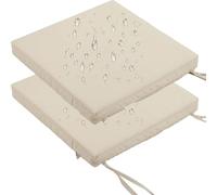 Lot de 2 Coussin de Siège Carré Imperméable - Extérieur/Jardin Galettes de Chaise Antidérapants Coussins de Chaises for Patio/Bistro/Terrasse/Cuisine/Bureau/Salle à Manger(7,17x19x4in/43x48x10cm)