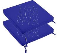 Lot de 2 Coussin de Siège Carré Imperméable - Extérieur/Jardin Galettes de Chaise Antidérapants Coussins de Chaises for Patio/Bistro/Terrasse/Cuisine/Bureau/Salle à Manger(9,18x18x4in/45x45x10cm)
