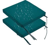 Lot de 2 Coussin de Siège Carré Imperméable - Extérieur/Jardin Galettes de Chaise Antidérapants Coussins de Chaises for Patio/Bistro/Terrasse/Cuisine/Bureau/Salle à Manger(14,19x19x3in/48x48x8cm)