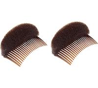 Lot de 2 coussinets de base en mousse souple marron pour cheveux - Accessoire de coiffure - Accessoire de coiffure - Accessoire de coiffure - Accessoire de coiffure - Accessoire de coiffure