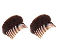 Lot de 2 coussinets de base en mousse souple pour cheveux - Pince à cheveux - Peigne à cheveux - Accessoire de coiffure - Accessoire de coiffure - Outil de tresse pour chignon - Accessoire pour femme
