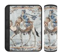 Lot de 2 coussinets de ceinture de sécurité de style ancien chinois Camel Beauty pour libérer le stress sur votre cou et vos épaules pour berline