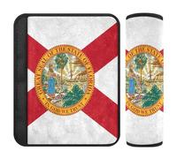 Lot de 2 coussinets de ceinture de sécurité de voiture doux et moelleux pour siège de bébé pour femme, homme, enfant, taille S, drapeau de l'État de Floride