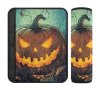 Lot de 2 coussinets de ceinture de sécurité de voiture doux pour sac à dos pour femmes, hommes, enfants, taille M, Halloween, bizarre effrayant