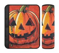Lot de 2 coussinets de ceinture de sécurité de voiture souples pour adultes et enfants, taille S, citrouille qui pleure, Halloween