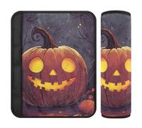 Lot de 2 coussinets de ceinture de sécurité de voiture souples pour adultes, jeunes enfants, taille S, bannière Happy Halloween