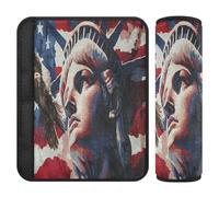 Lot de 2 coussinets de ceinture de sécurité de voiture souples pour femme, homme, enfant, M Lady Liberty Presidents Day Art