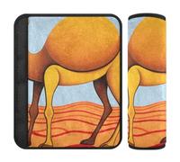 Lot de 2 coussinets de ceinture de sécurité doux pour bébé - Pour adultes et enfants - M - Camel du désert