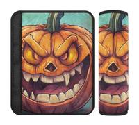 Lot de 2 coussinets de ceinture de sécurité doux pour bébé pour adultes et enfants, taille M, Halloween faisant un visage
