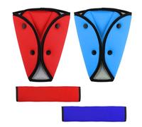 Lot de 2 coussinets de ceinture de sécurité et 2 sangles d'épaule de voiture, protection à boucle pour siège enfant, protection de ceinture de sécurité auto, clip de ceinture de sécurité enfant