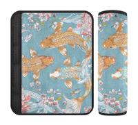 Lot de 2 coussinets de ceinture de sécurité pour ceinture de sécurité - Style bohème - Motif floral - Pour conduite - Pour sac à dos