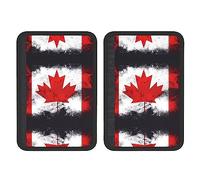 Lot de 2 coussinets de ceinture de sécurité pour voiture, motif drapeau canadien, doux et confortable pour protéger votre cou et vos épaules de la ceinture de sécurité