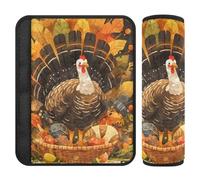 Lot de 2 coussinets de ceinture de sécurité pour voiture - Souple - Pour adultes et jeunes enfants - S - Automne - Turquie - Bienvenue Art