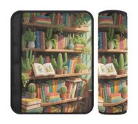 Lot de 2 coussinets de ceinture de sécurité pour voiture - Souple - Pour femme - Homme - Enfant - M Book Nook Art