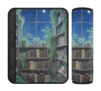 Lot de 2 coussinets de ceinture de sécurité respirants pour adultes et enfants M Book Nook Art