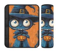 Lot de 2 coussinets de ceinture de sécurité respirants pour adultes et enfants S Halloween Little Monster