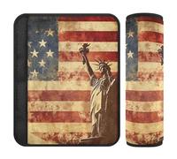 Lot de 2 coussinets de ceinture de sécurité respirants pour sac à dos et bandoulière pour adultes, jeunes enfants, M drapeau américain Liberty Art