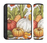 Lot de 2 coussinets de ceinture de sécurité souples pour adultes et enfants, taille M, légumes et feuilles d'automne