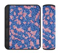 Lot de 2 coussinets de ceinture de sécurité souples pour sac d'appareil photo pour adultes, jeunes, enfants, taille S, drapeau du jour de l'indépendance