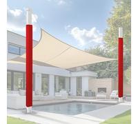Lot De 2 Coussinets De Protection Pour Poteaux D'extérieur, Pour Voile D'ombrage, Terrasse, Cour, Protection Robuste Contre Les Chocs, Coussin D'impact Pour Poteau De Panier De Basket Toutes Saisons(R