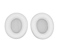 Lot de 2 coussinets de rechange compatibles avec SteelSeries Arctis Nova Pro - Blanc, cuir protéiné, 9,5 x 8,5 cm