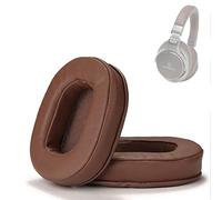 Lot de 2 coussinets de rechange en mousse à mémoire de forme pour casque sans fil Bluetooth Audio-Technica ATH-MSR7 M50X M20 M40 M40X Marron