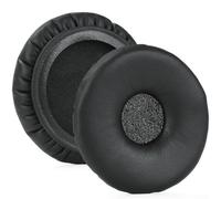 Lot de 2 coussinets de rechange pour casque Jabra Biz 2400 II, coussinets en mousse à mémoire de forme en cuir protéiné pour casque Plantronics T110, cache-oreilles doux à isolation phonique, noir