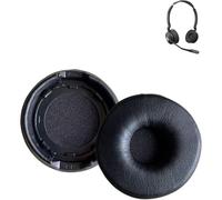 Lot de 2 coussinets de rechange pour casque Jabra Engage 55 65 75 - Doux et confortable - Noir - Réduction du bruit