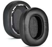 Lot de 2 coussinets de rechange pour casque Teufel REAL BLUE-NC, coussinets en cuir synthétique souple pour un ajustement confortable et une isolation phonique, noir