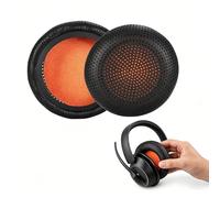 Lot de 2 coussinets de rechange pour Plantronics pour VOYAGER 4320 4310 4220 4210, accessoires en cuir protéiné de qualité supérieure, doux et confortable (C)