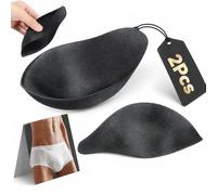Lot de 2 coussinets de renforcement 3D pour maillot de bain (noir), Noir , M
