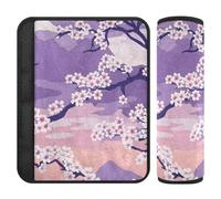 Lot de 2 coussinets d'épaule pour ceinture de sécurité de voiture Lavande Style japonais Soulage le stress sur votre cou et vos épaules pour sac forro para cinturon de seguridad