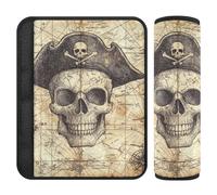 Lot de 2 coussinets d'épaule pour siège de voiture avec motif carte au trésor RPG Pirates Plus de confort pour SUV Protection pour voiture