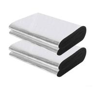 Lot de 2 coussinets d'isolation pour batterie de voiture avec feuille d'aluminium et base en coton ignifuge pour une durée de vie prolongée de la batterie dans les environnements froids