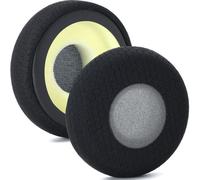 Lot de 2 coussinets d'oreille en filet de football compatibles avec Jabra Evolve et Plantronics Voyager Series Gris + Noir