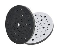 Lot de 2 coussinets en éponge douce pour ponceuse orbitale, 150 mm avec 70 trous, interface auto-agrippante