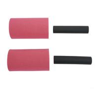 Lot de 2 coussinets en mousse haute densité pour pieds noir/rose compatibles avec 22 tubes de 32 mm à rouge/orange - Extension de table d'inversion pour banc de musculation (140 mm x 8 x 2 cm) (rose