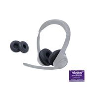 Lot de 2 coussinets pour écouteurs Logitech H390, Zone 300, Zone 301, Zone 305 avec Headset Advisor Wipe