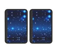 Lot de 2 coussinets souples pour ceinture de sécurité de voiture - Motif étoiles bleues - Pour adultes - Convient pour ceinture de sécurité de voiture