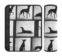 Lot de 2 coussinets souples pour ceinture de sécurité de voiture - Pour adultes et jeunes enfants - Collage de silhouette de chien M