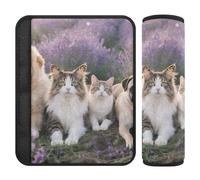 Lot de 2 coussinets souples pour ceinture de sécurité de voiture pour femmes, hommes, enfants, chiens M dans un champ de lavande