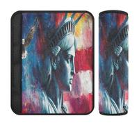 Lot de 2 coussinets souples pour ceinture de sécurité de voiture pour femmes, hommes, enfants, S, Lady Liberty Presidents Day Art
