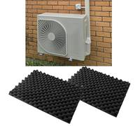 Lot de 2 coussins anti-gouttes pour climatiseur - Housse amovible avec coussinet magnétique pour unités de climatisation de fenêtre - Bloque les coussins de mouvement - En mousse - Style vague