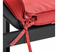 Lot De 2 Coussins Bain De Soleil Polyester Rouge 186x53x5 Cm Rouge