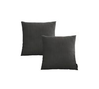 Lot de 2 coussins bifaces STOCKHOLM gris 45x45 BOBOCHIC 45x45 Gris