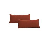 Lot de 2 coussins bifaces STOCKHOLM terracotta 30x70 BOBOCHIC 30x70 Terracotta