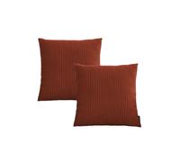 Lot de 2 coussins bifaces STOCKHOLM terracotta 45x45 BOBOCHIC 45x45 Terracotta