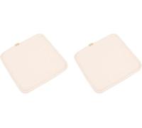 Lot de 2 coussins carrés pour tabouret de bar avec attaches - Respirants - Pour tabouret de bar, salle à manger, cuisine - Décoration pour la maison et le bureau (40 x 40 cm, blanc)