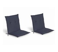 Lot de 2 coussins d'assise Loft NL, 100x50x6cm, bleu foncé